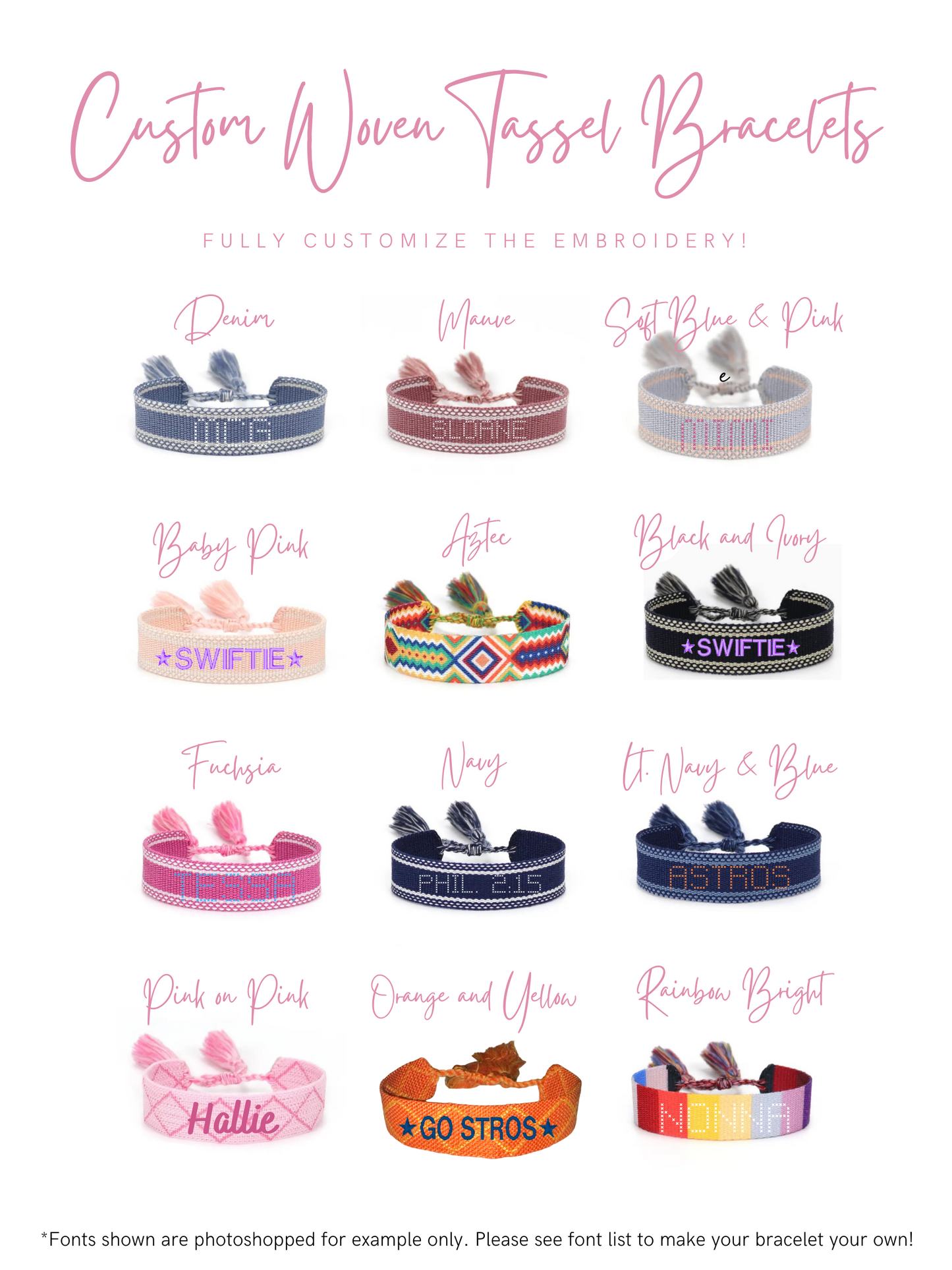 Custom Woven Tassel Bracelet
