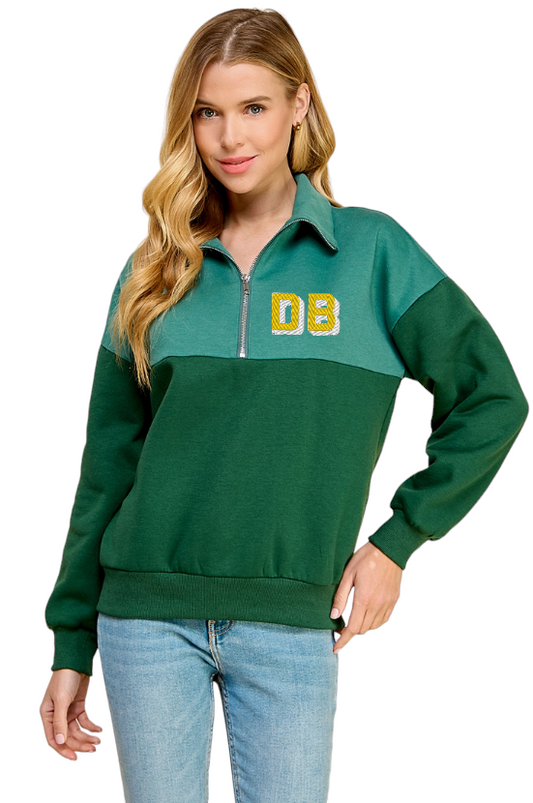 Color Block 1/4 Zip Sweatshirt