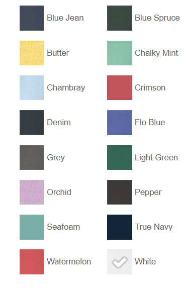 Sweatshirt Color Options