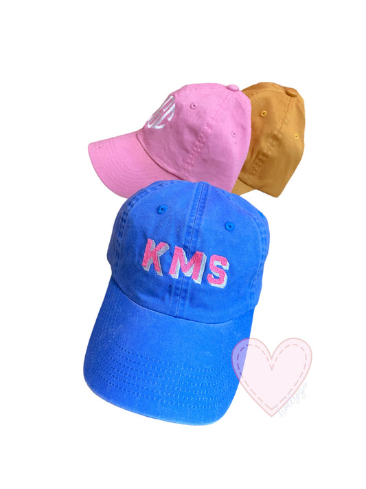 Garment Washed Embroidered Hat- Adults